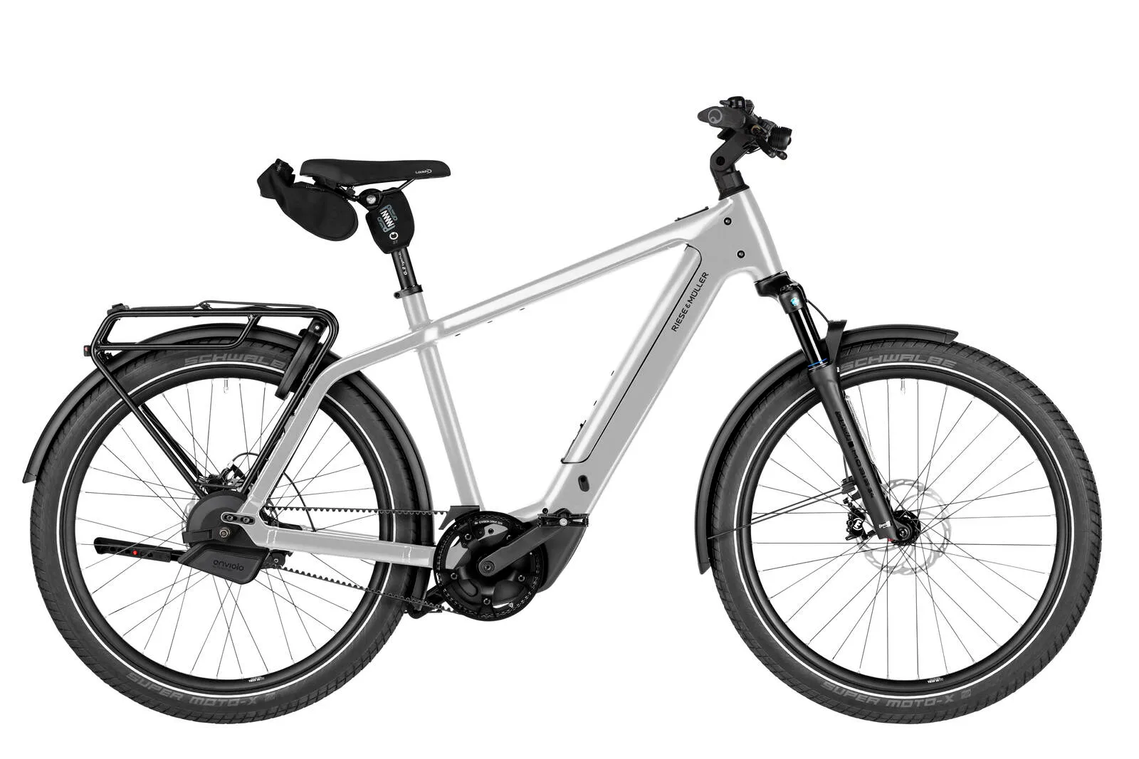 Riese & Müller Charger5 automatic in magnesium with diamond frame.