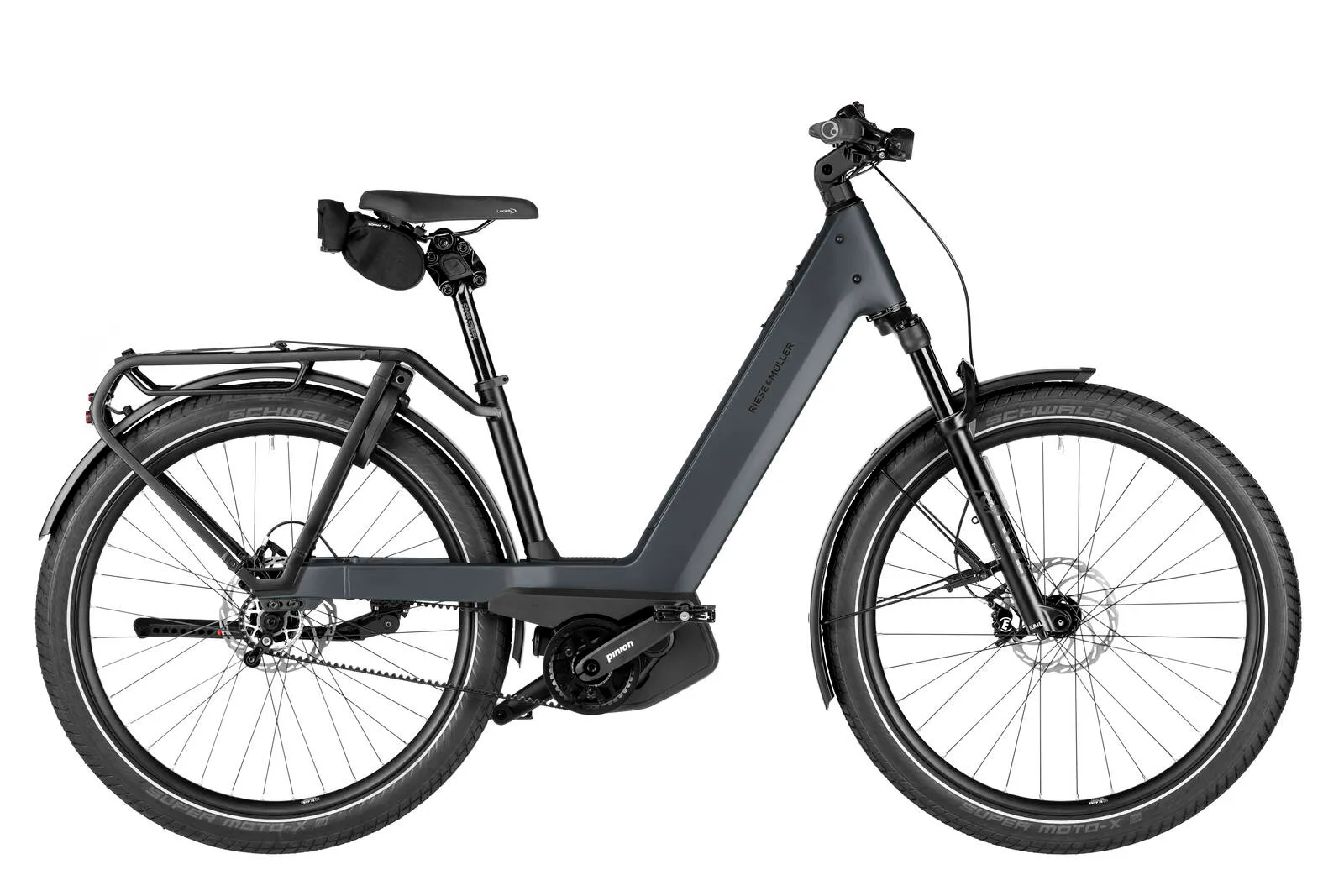 Riese & Müller Nevo5 pinion in slate grey.