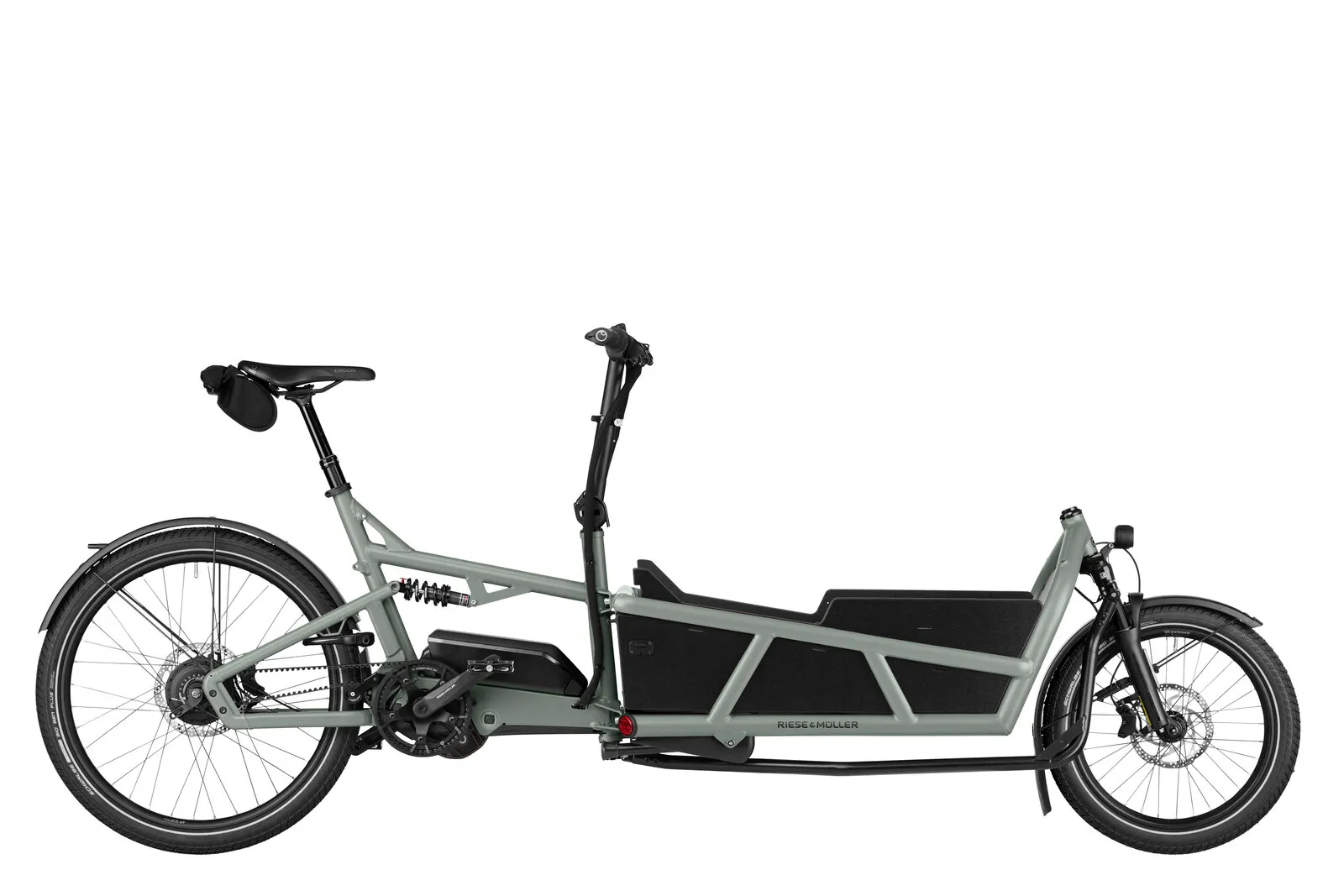 Riese & Müller Load5 75 vario in tundra grey matt.