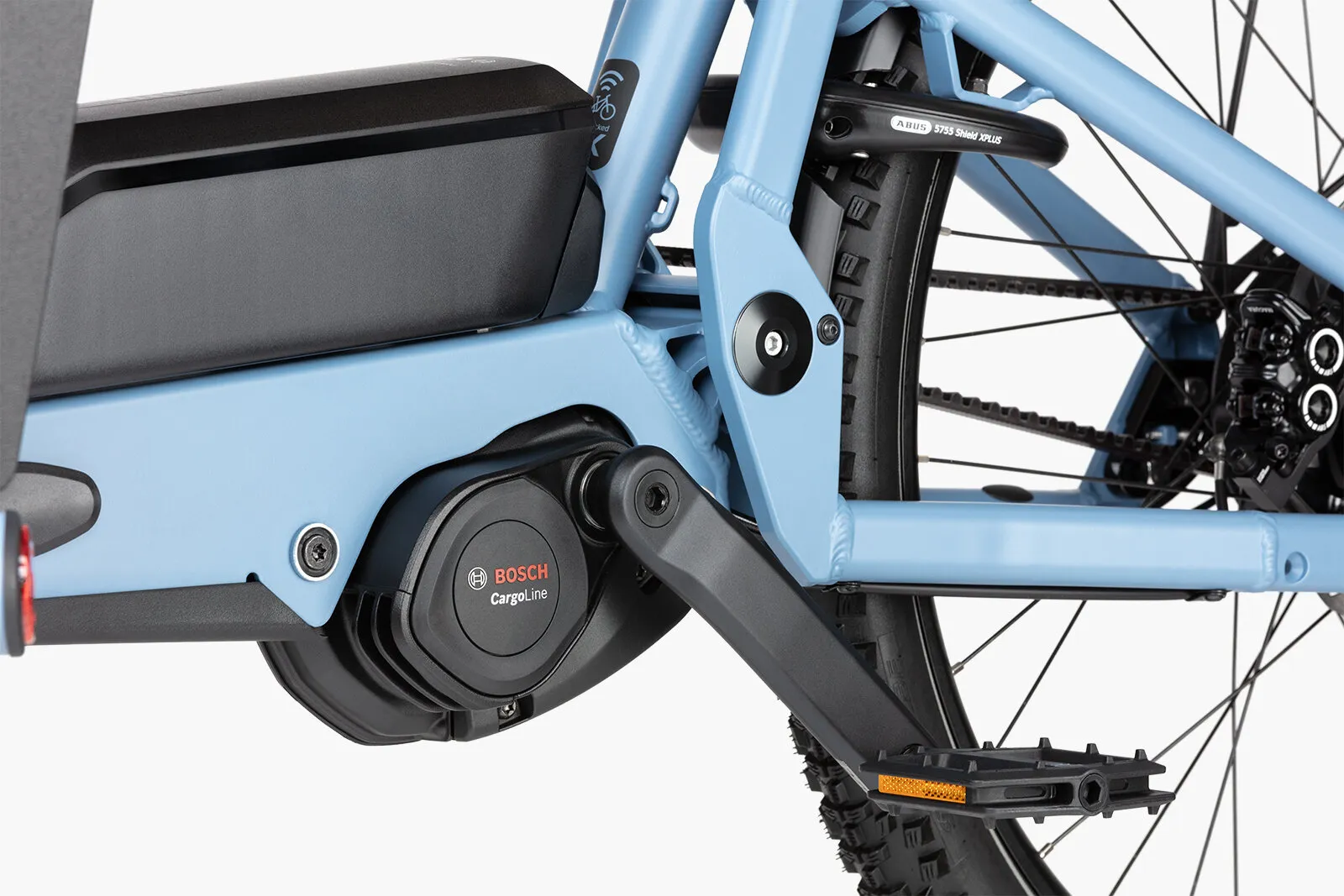 Close-up of the Bosch Cargo Line motor on the Load5.