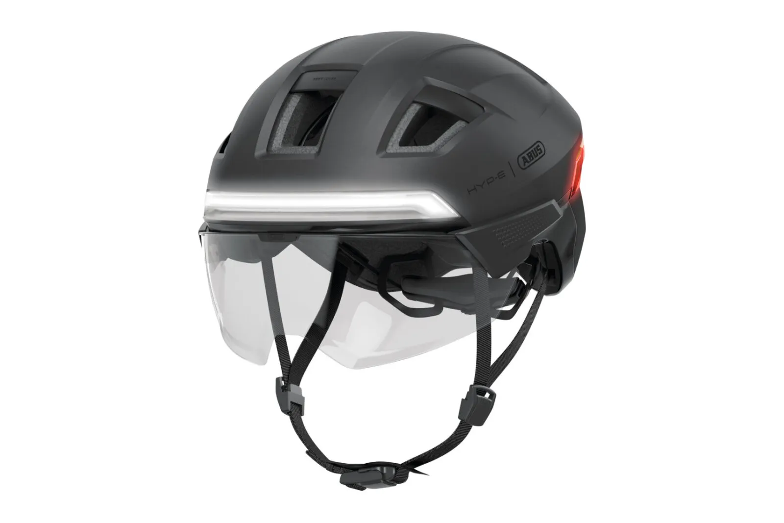 ABUS HYP-E ACE helmet in volcano titan, three-quarter front view