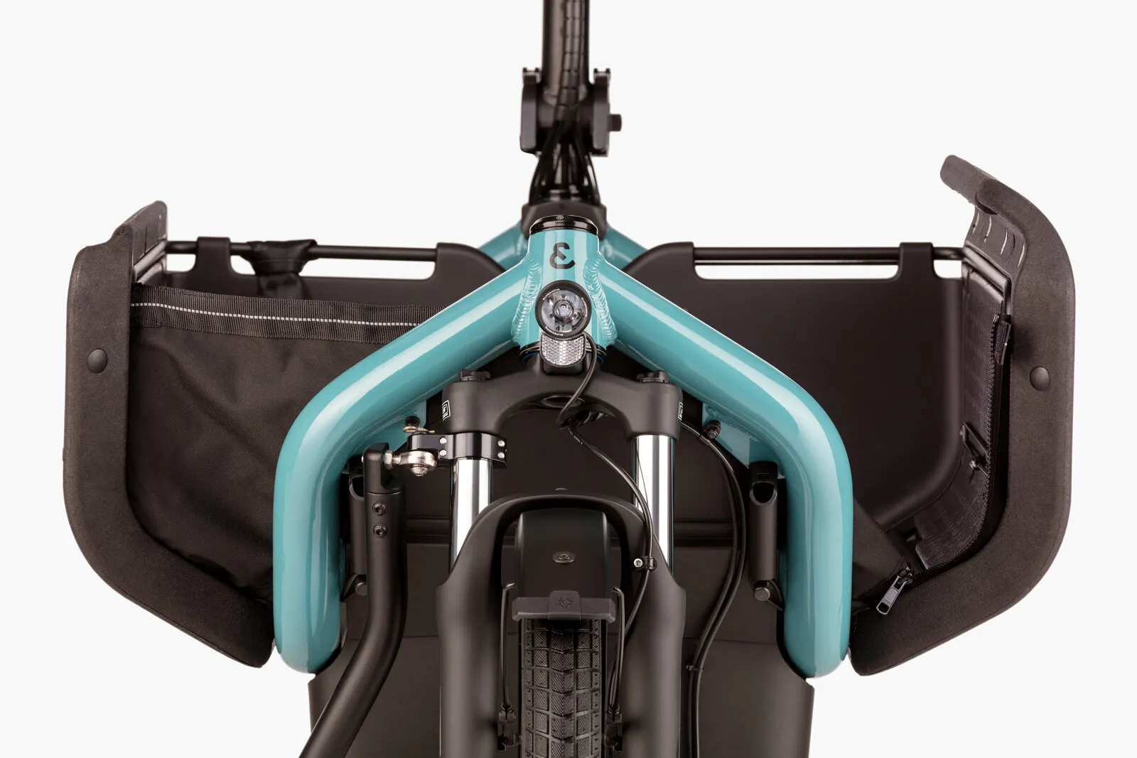 Close-up of the Carrie2 collapsible Flex Box with zippered side panels open.