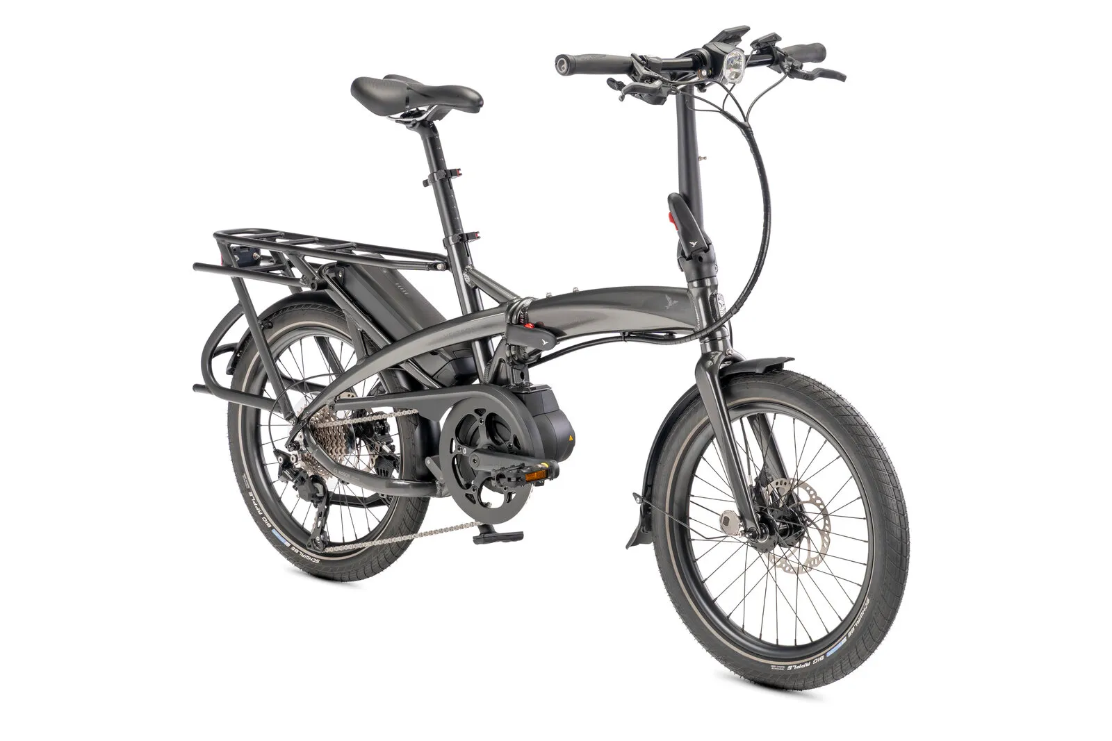 Tern Vektron P10 in cosmic black, front three-quarter view.