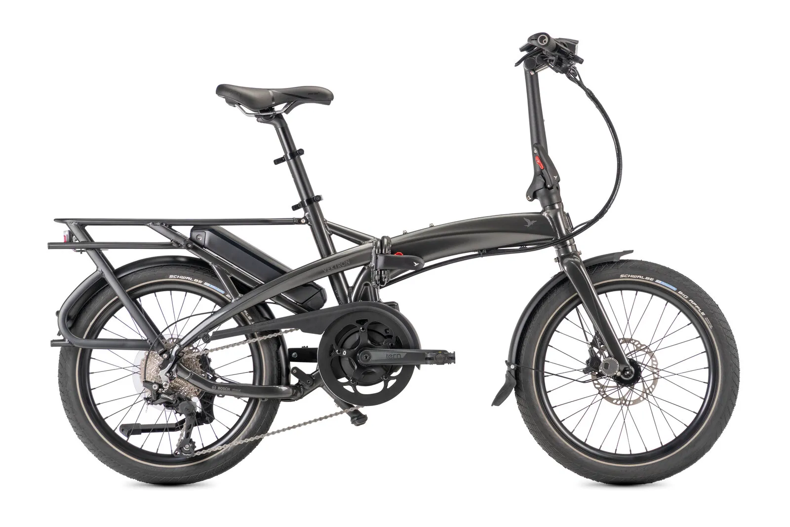 Tern Vektron P10 in cosmic black, side profile view.
