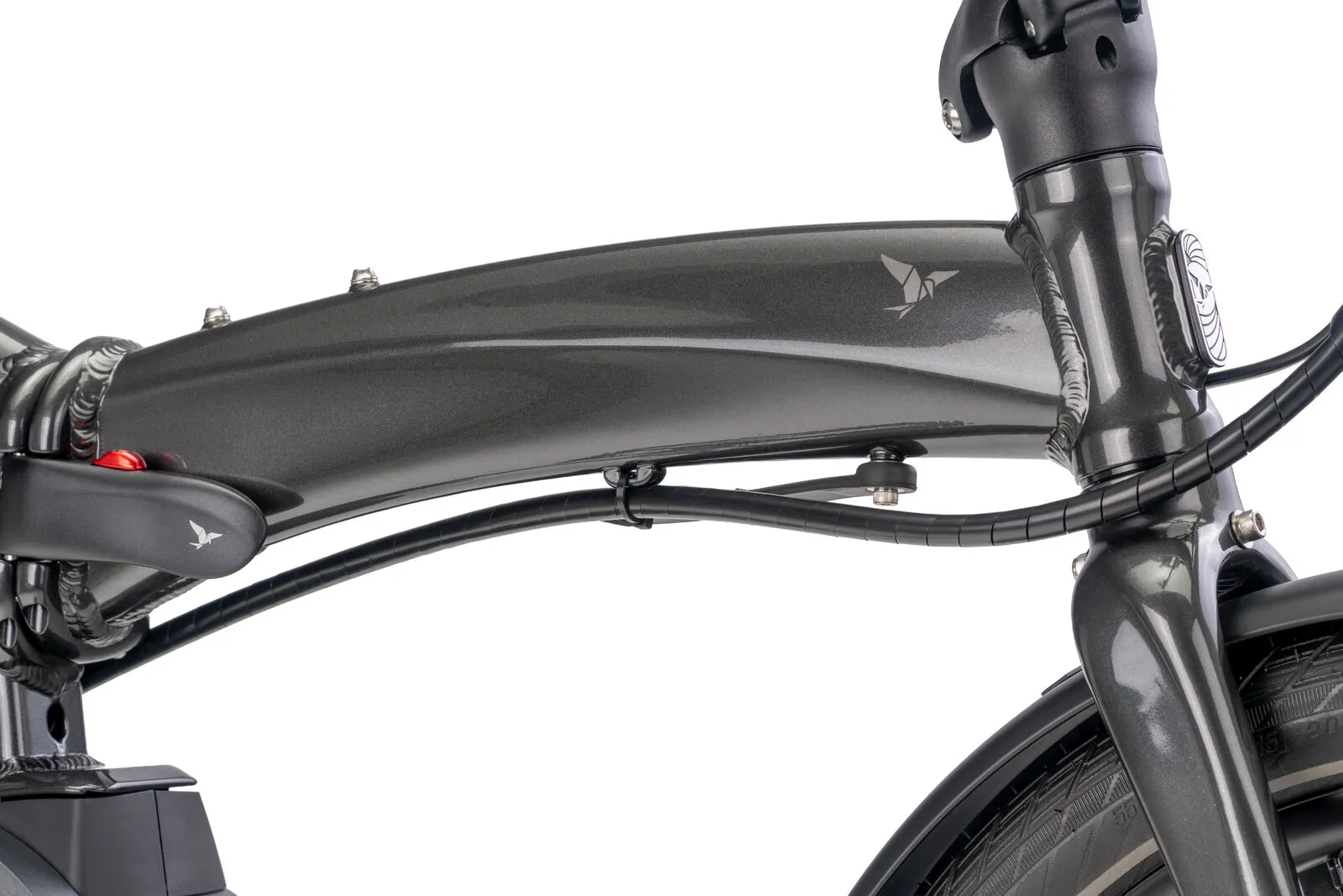 Frame detail on the Vektron in cosmic black.
