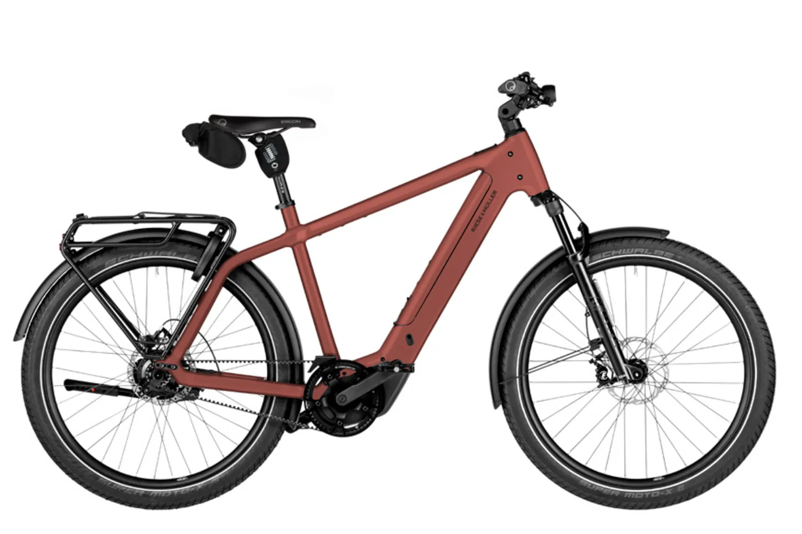 Riese & Müller Charger5 trekking e-bike in the new maroon colourway