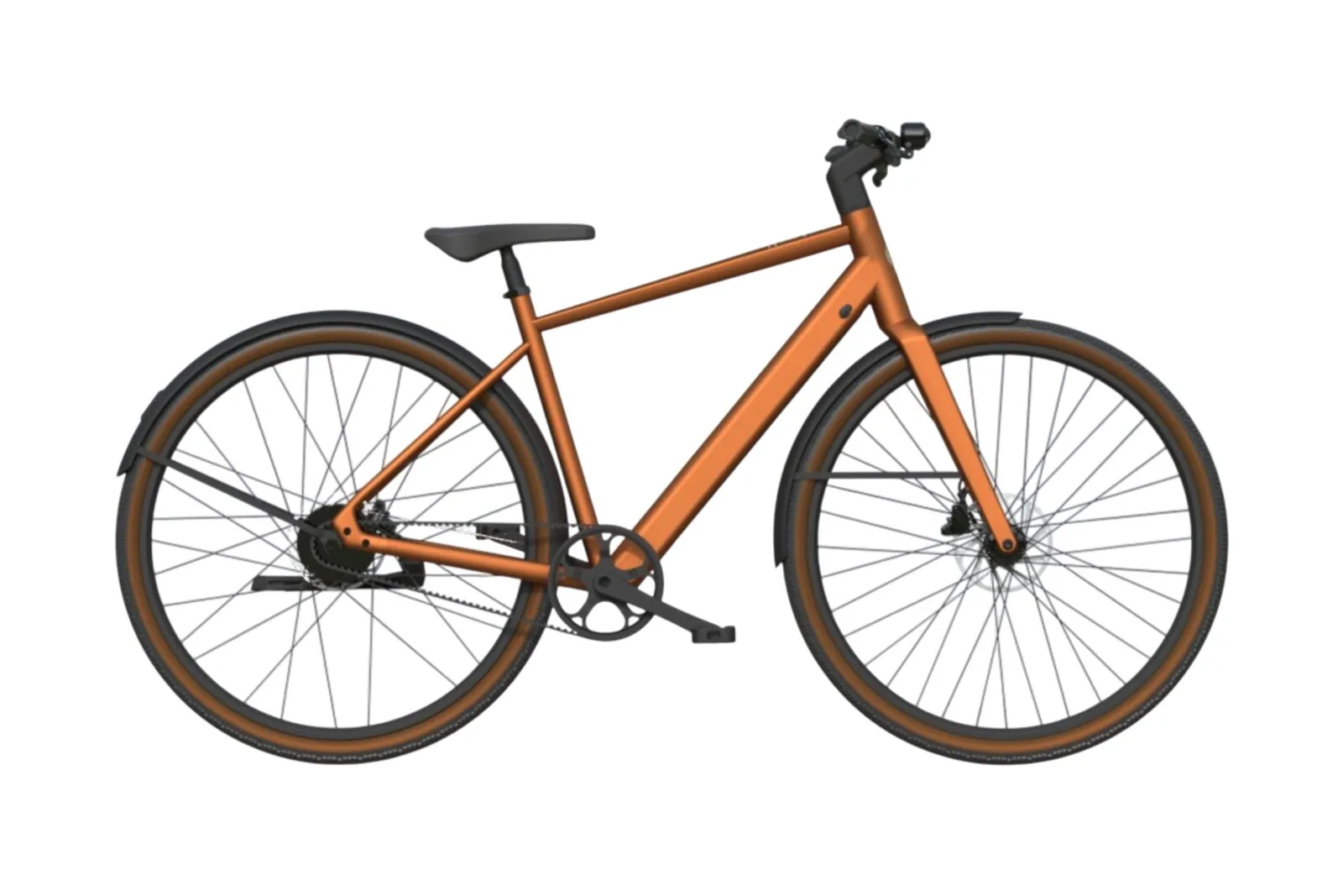 Estarli e28.X in pistachio with crossbar frame, side profile view.