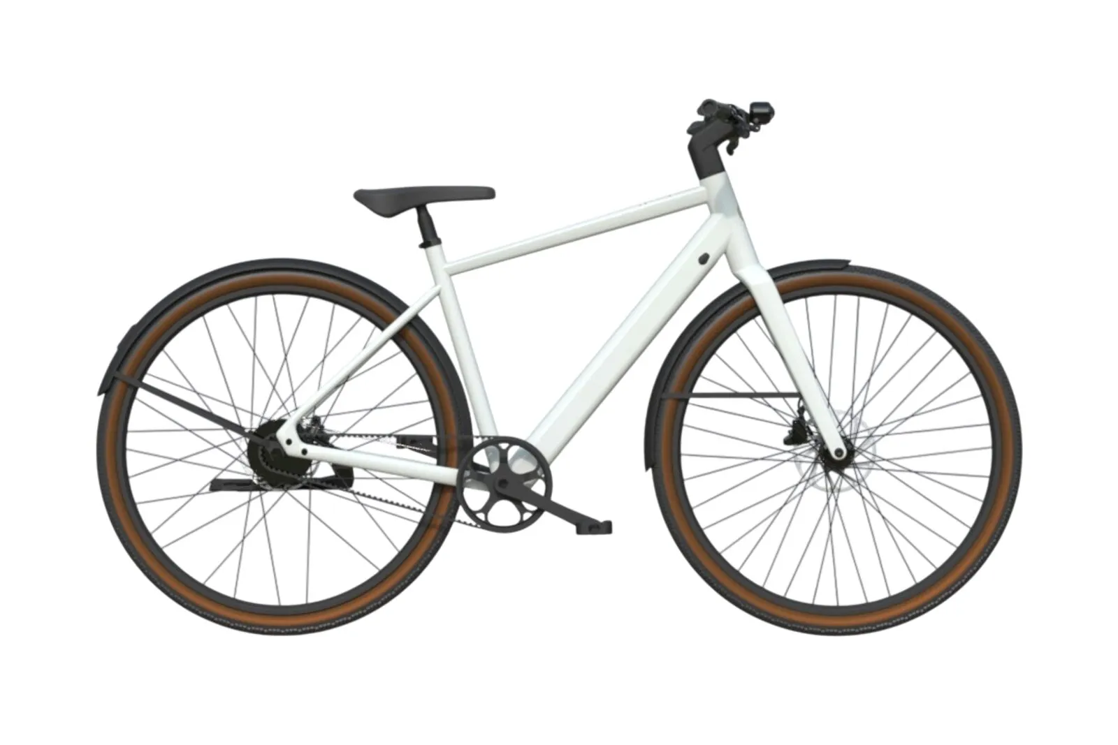 Estarli e28.X electric bike in pistachio with crossbar frame.