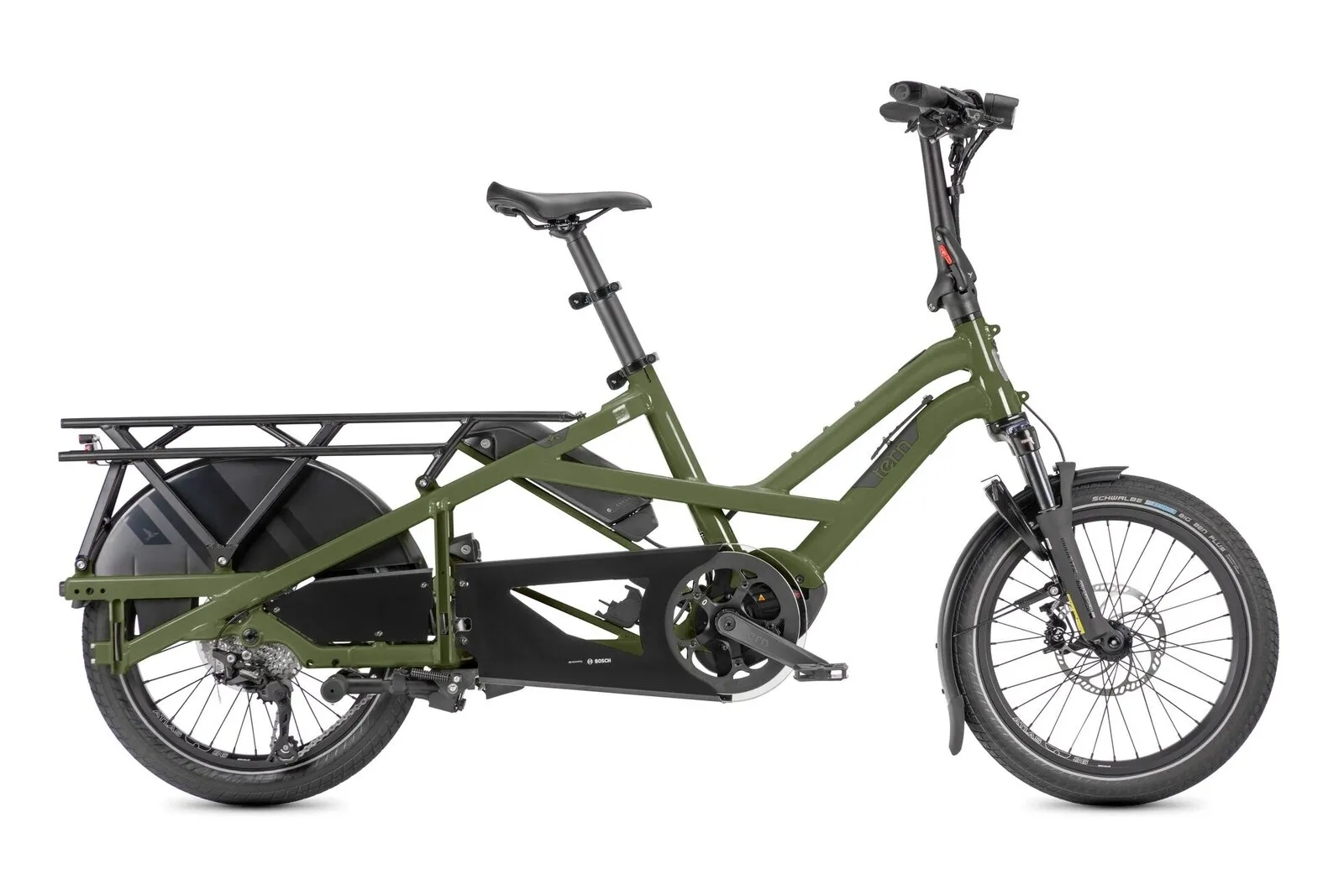 A Tern GSD P10 in olive.