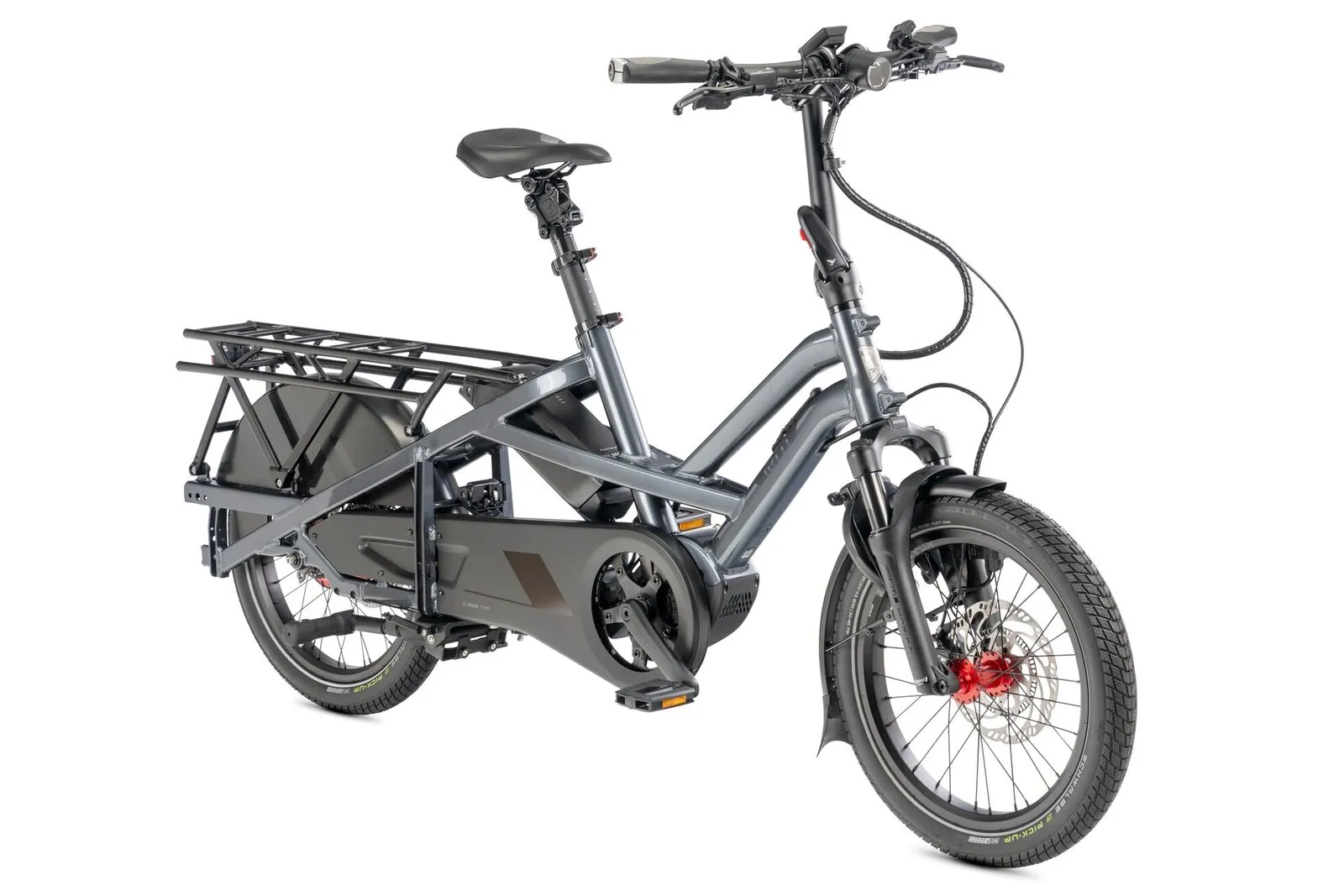 A Tern GSD R14 in iron grey, viewed from the front three-quarter angle.