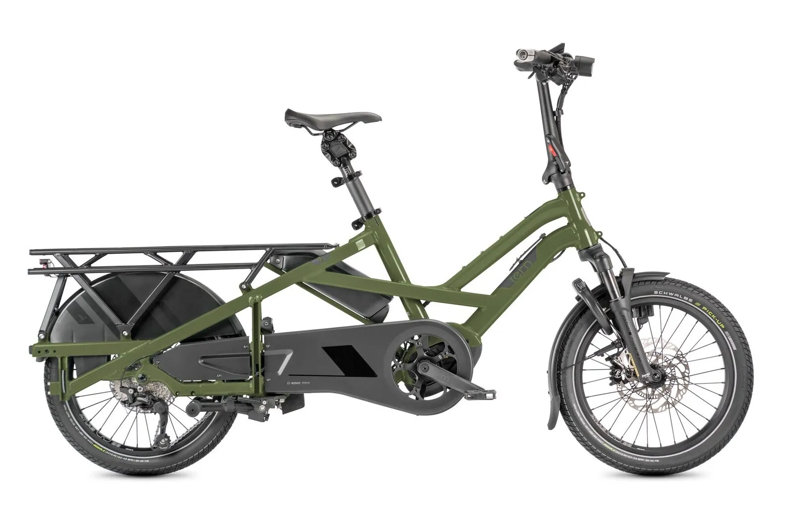A Tern GSD S10 in olive.
