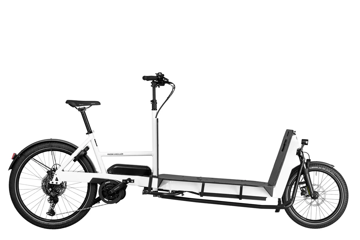 Riese & Müller Transporter2 85 touring in true white.