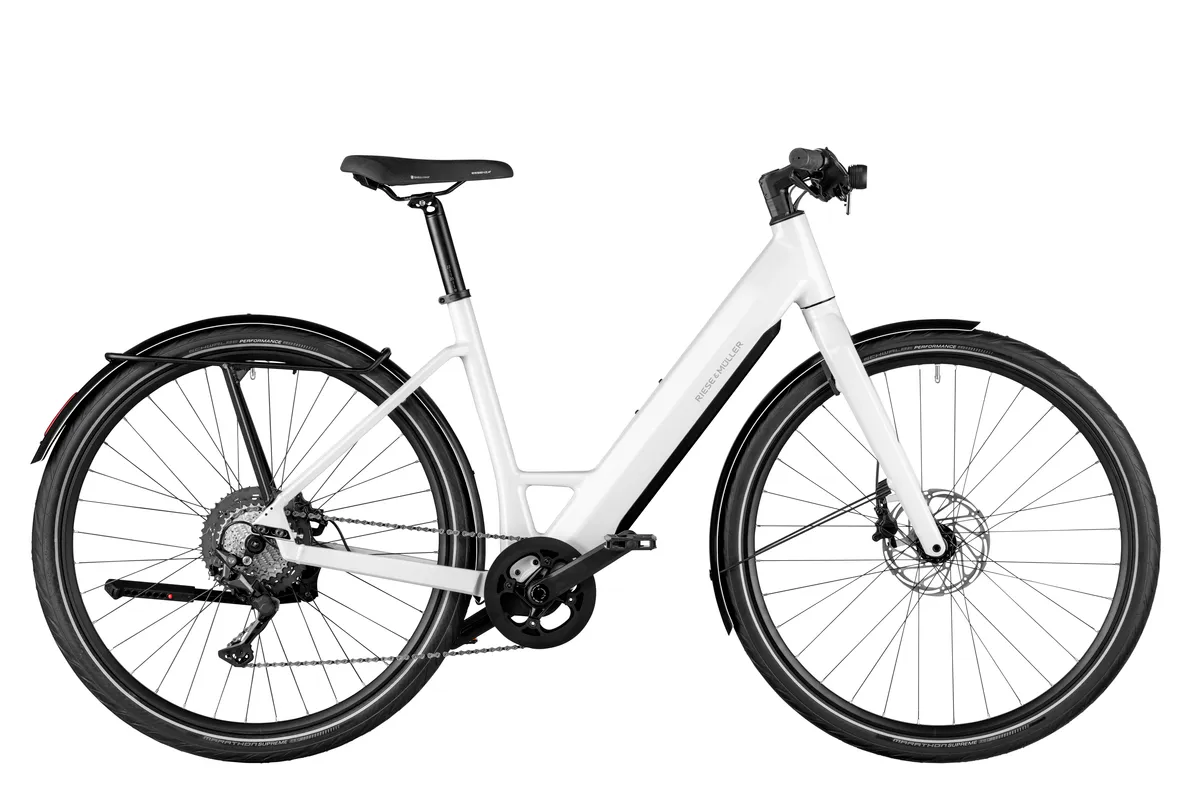 Riese & Müller UBN Six touring in pure white.