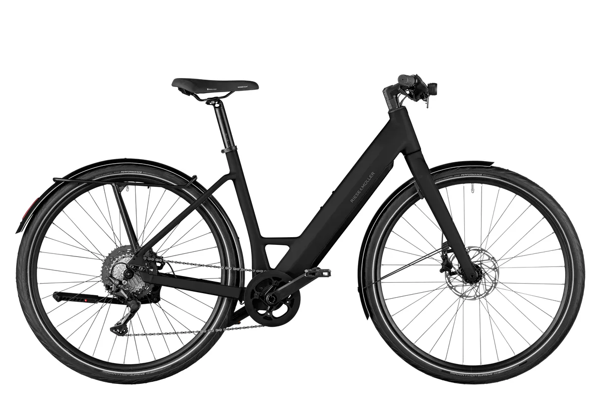 Riese & Müller UBN Six touring in black matt.