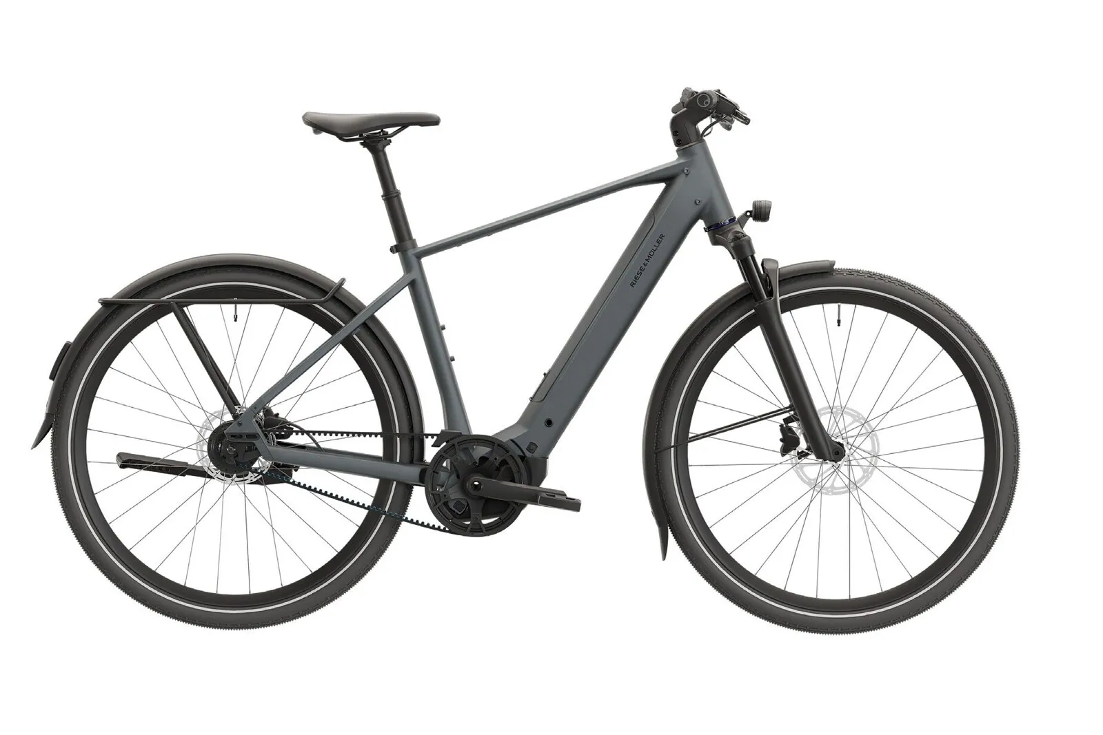 The new Riese & Müller Veya, a fully equipped lightweight e-bike starting under 20kg, shown in dusty purple